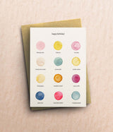 Birthday Colour Palette Card