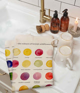 The Colours of British Wildflowers Cotton Tea Towel