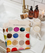 The Colours of London Cotton Tea Towel
