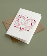 Sending Love Festive Foliage - Watercolour Christmas Card