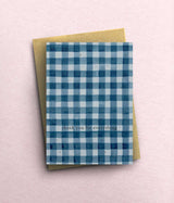 Navy Gingham Thank You Card