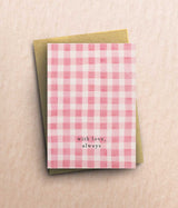 Pink Gingham With Love Card