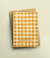 Yellow Gingham Birthday Card