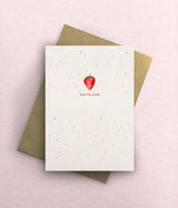 "You're Cute" Strawberry Card - A6 - bytillyillustration