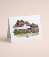 Custom Watercolour House Card