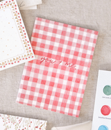 Red Gingham You + Me Card