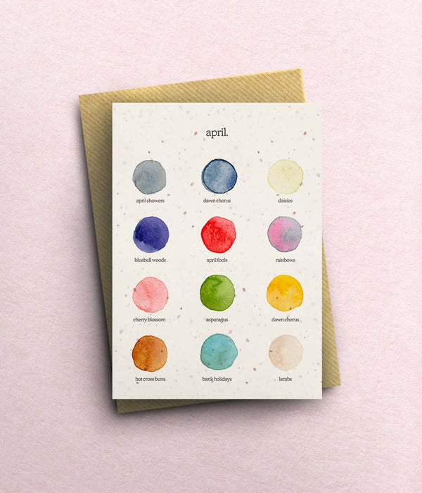 The Colours of April Card