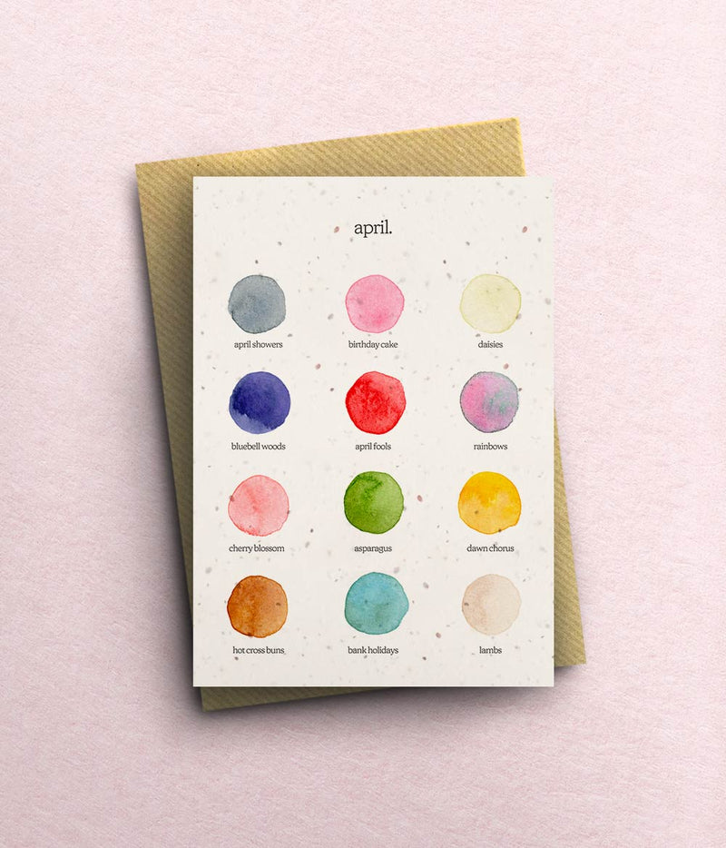 The Colours of April Card