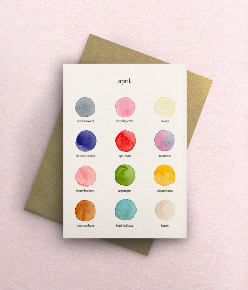 The Colours of April Card