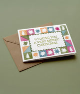 Watercolour Christmas Quilt Card