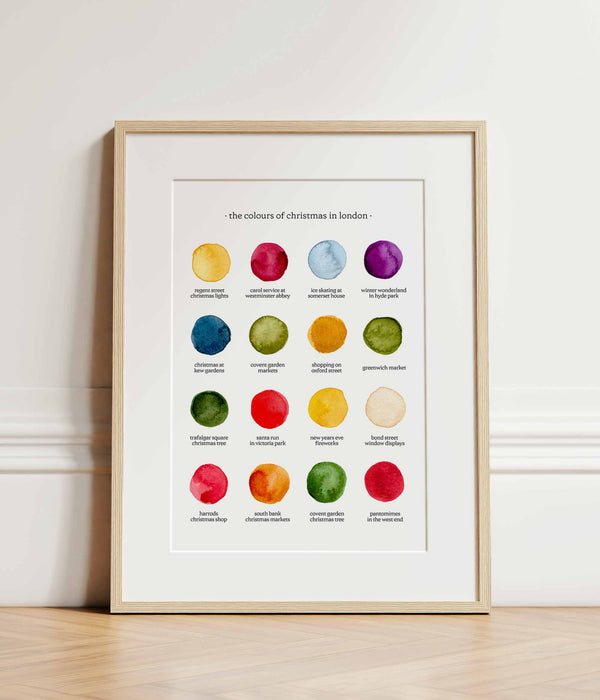 The Colours of Christmas in London Print