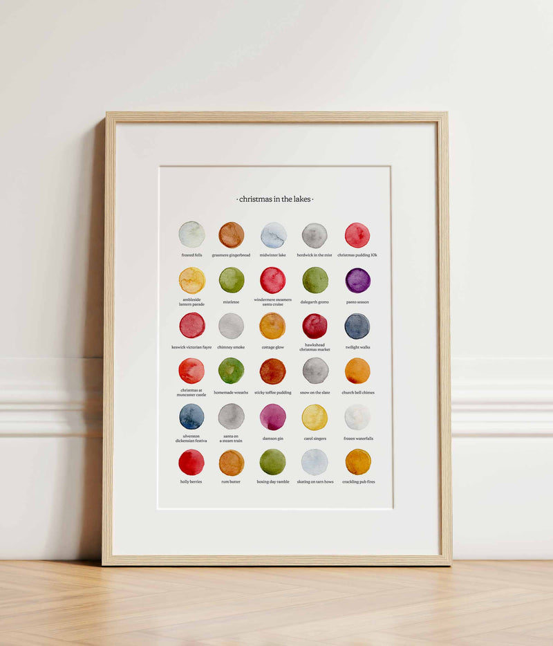 The Colours of Christmas in the Lakes Print