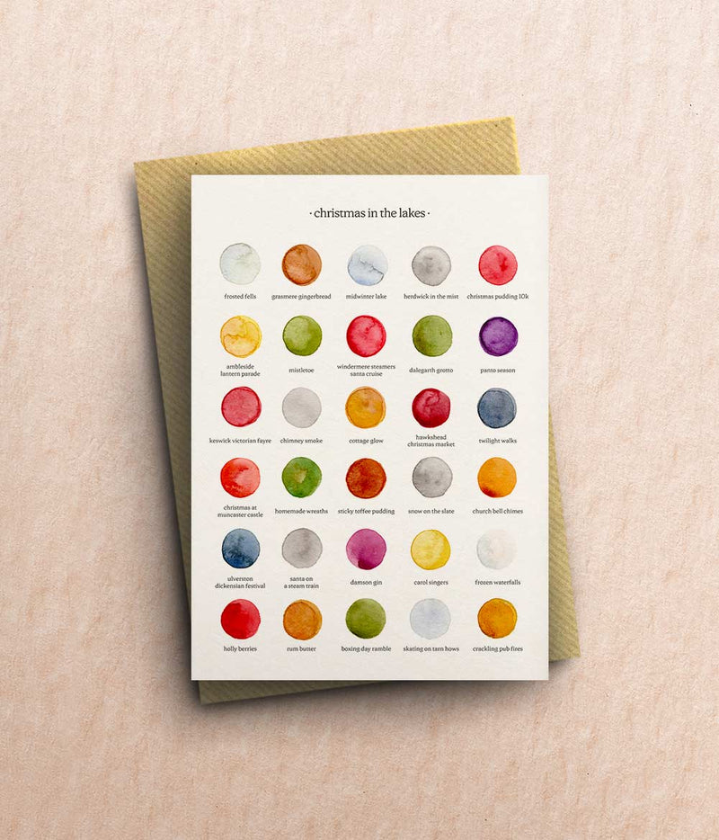 The Colours of Christmas in the Lakes Card