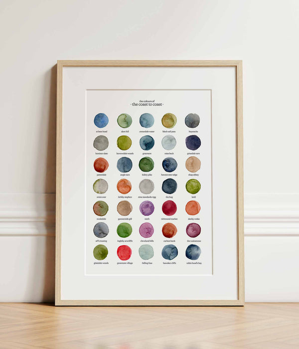 The Colours of The Coast To Coast Print