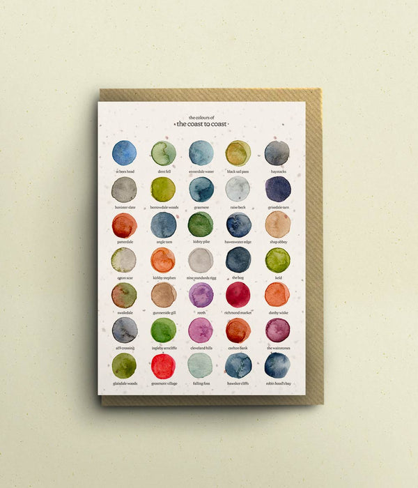 The Colours of The Coast To Coast Card