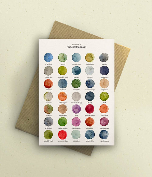 The Colours of The Coast To Coast Card