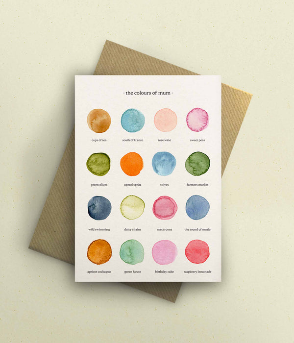 Custom Colours Of Mum Card