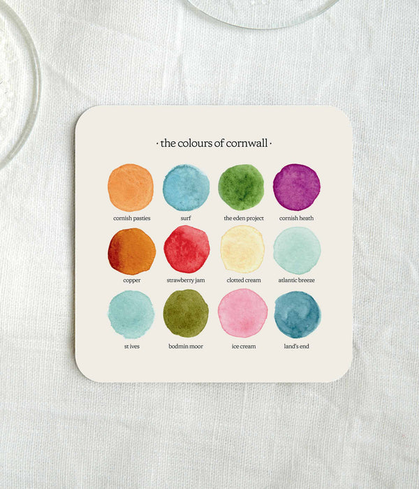 The Colours of Cornwall Coaster