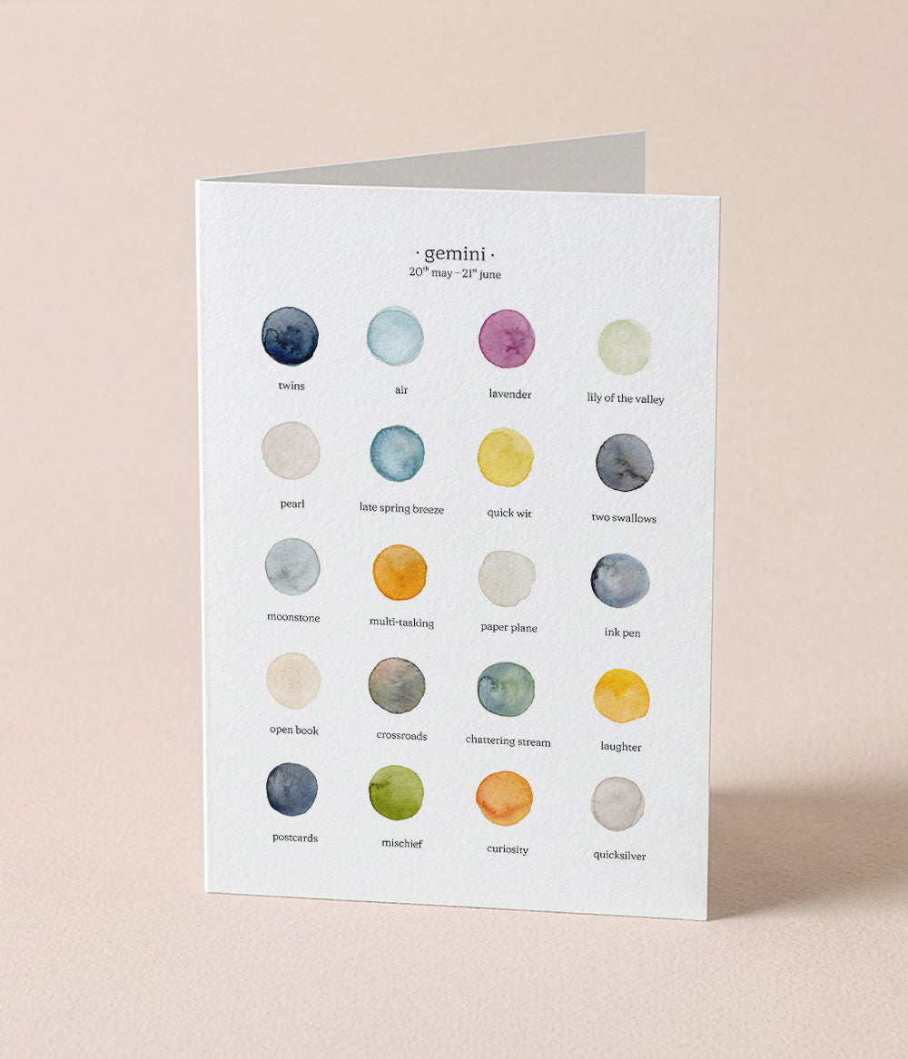 The Colours of Gemini Card – bytillyillustration