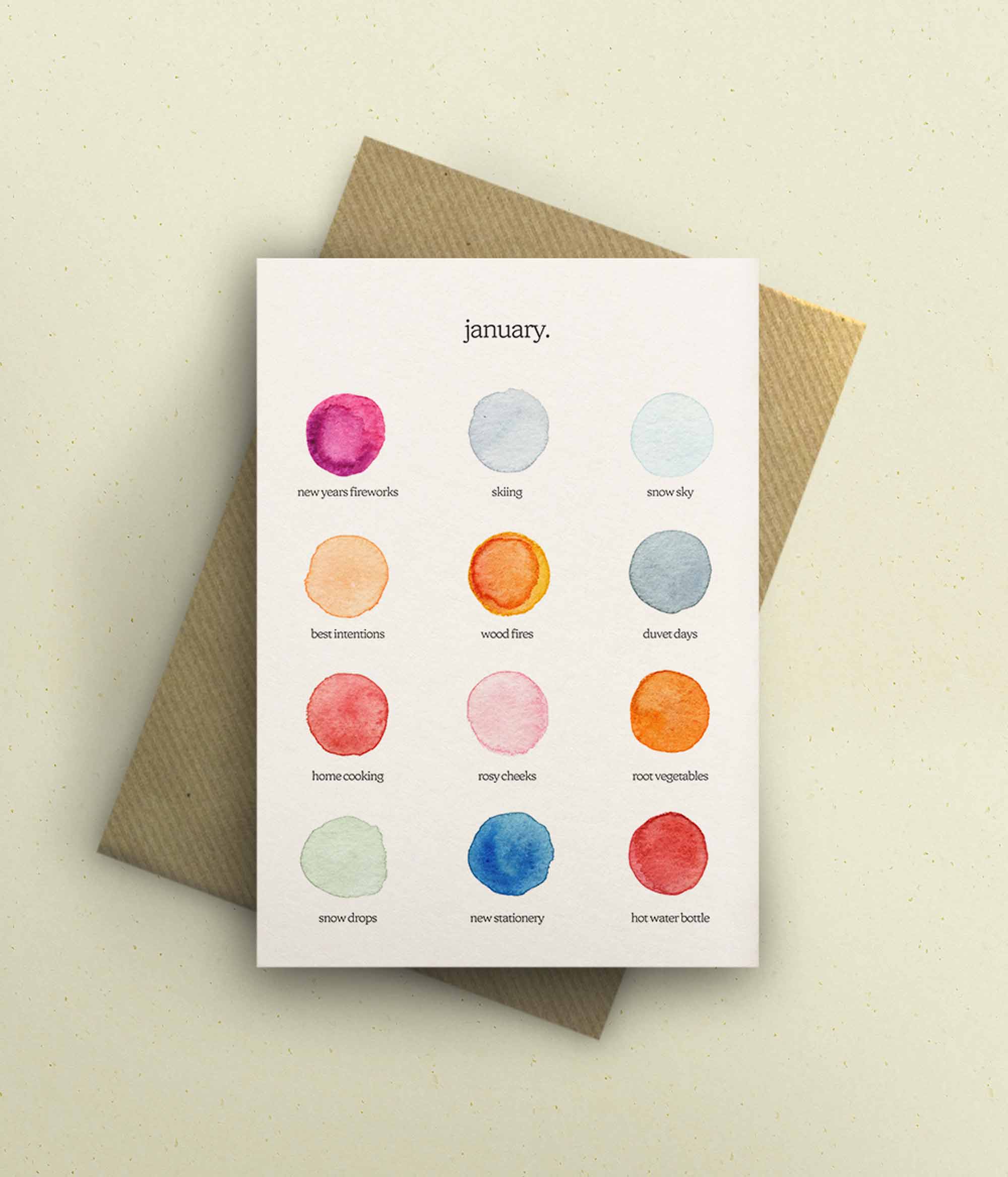 The Colours of January Card – bytillyillustration