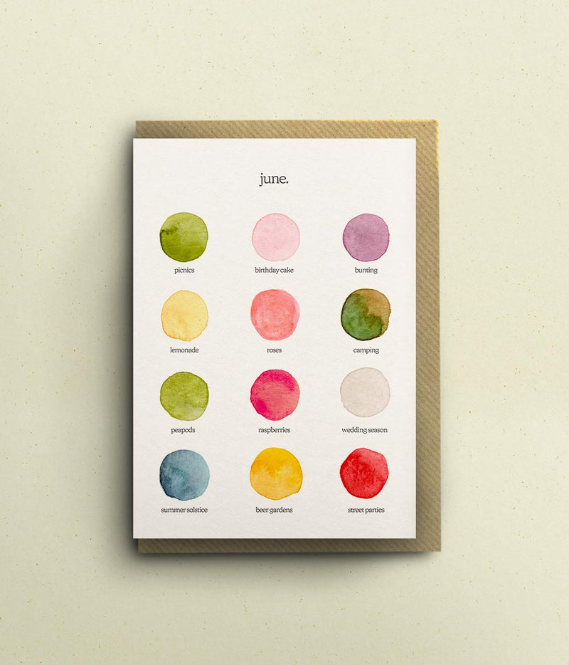 The Colours of June Card