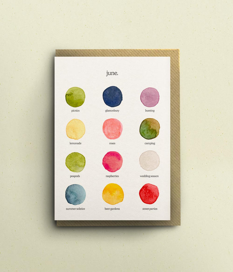 The Colours of June Card