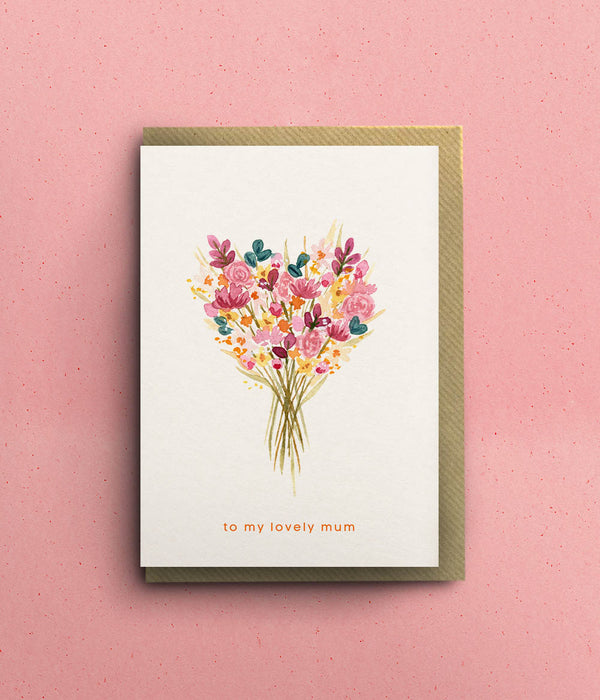 "To My Lovely Mum" Bouquet Mother's Day Card