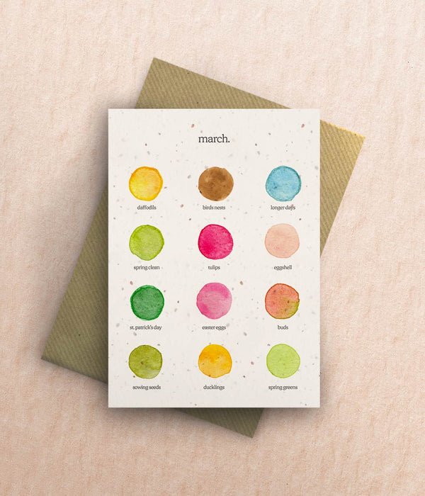 The Colours of March Card