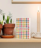 Multi-Coloured Gingham Valentine's Card