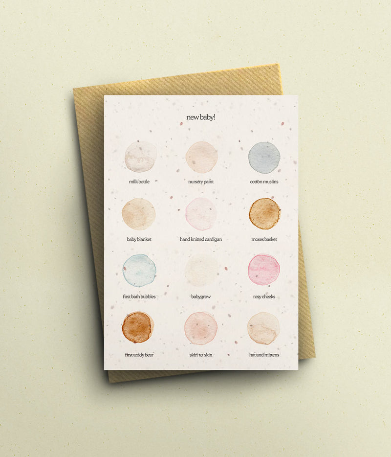 New Baby Colour Palette Card