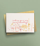 Pink Very Merry Christmas Card