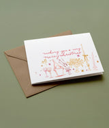 Pink Very Merry Christmas Card