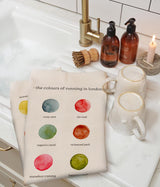 The Colours of Running in London Cotton Tea Towel