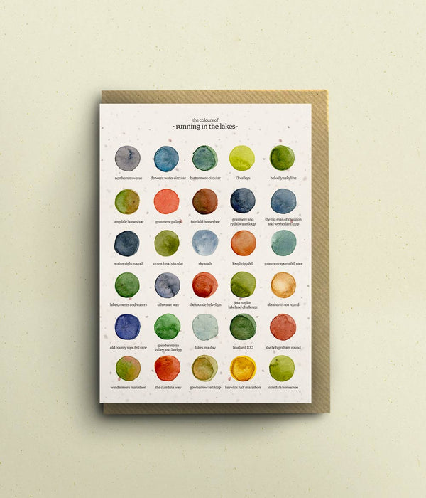 The Colours of Running in the Lakes Card
