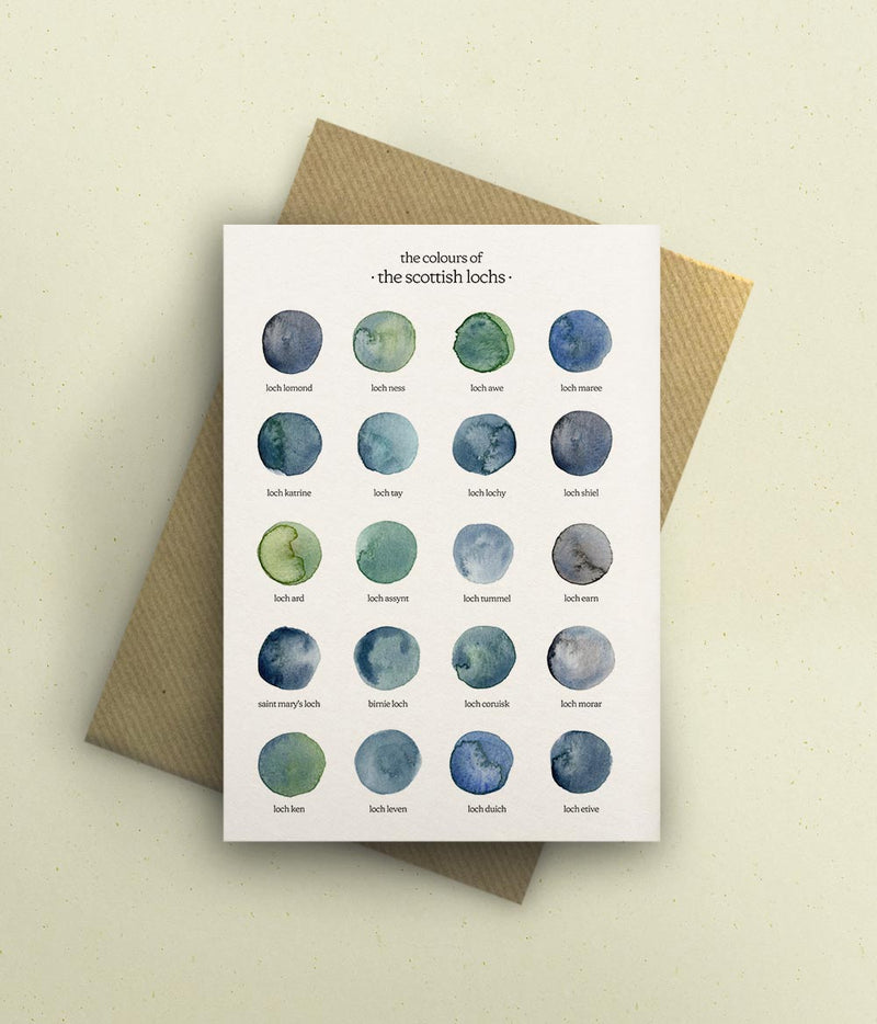 The Colours of The Scottish Lochs Card