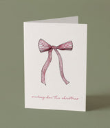 Sending Love Watercolour Bow Christmas Card