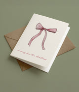 Sending Love Watercolour Bow Christmas Card