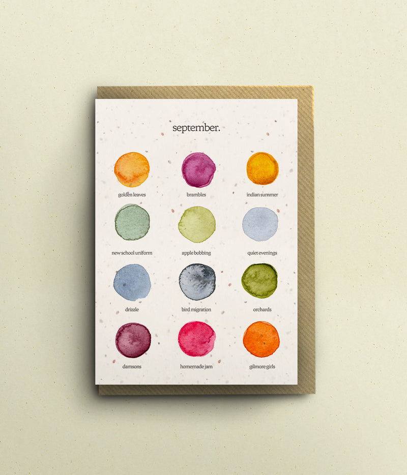 The Colours of September Card