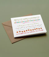Watercolour Christmas Streamers Card