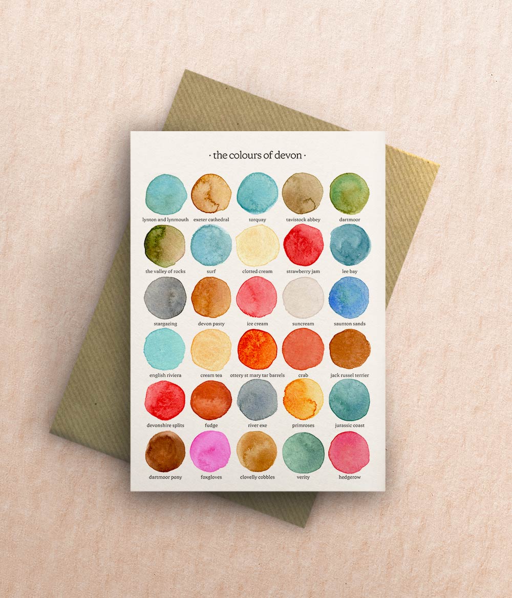 The Colours of Devon Card – bytillyillustration