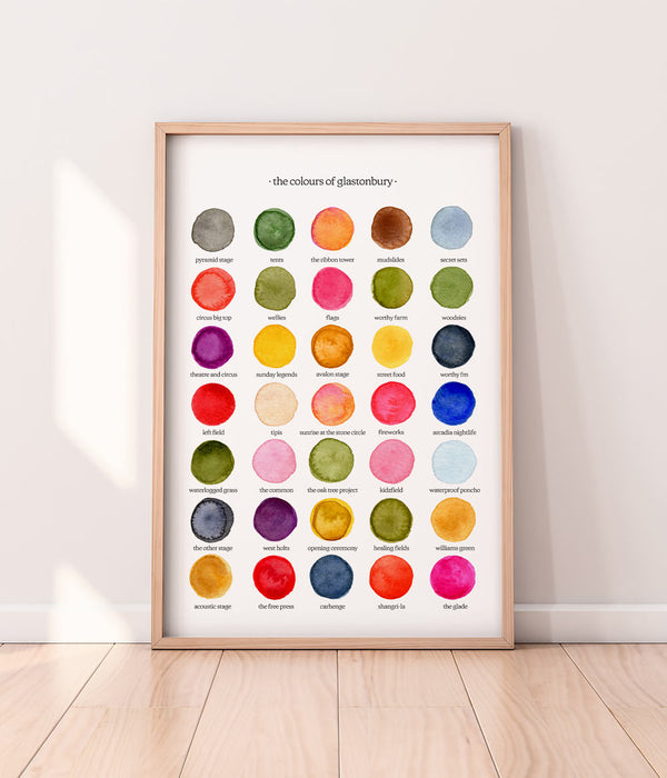 The Colours of Glastonbury Print