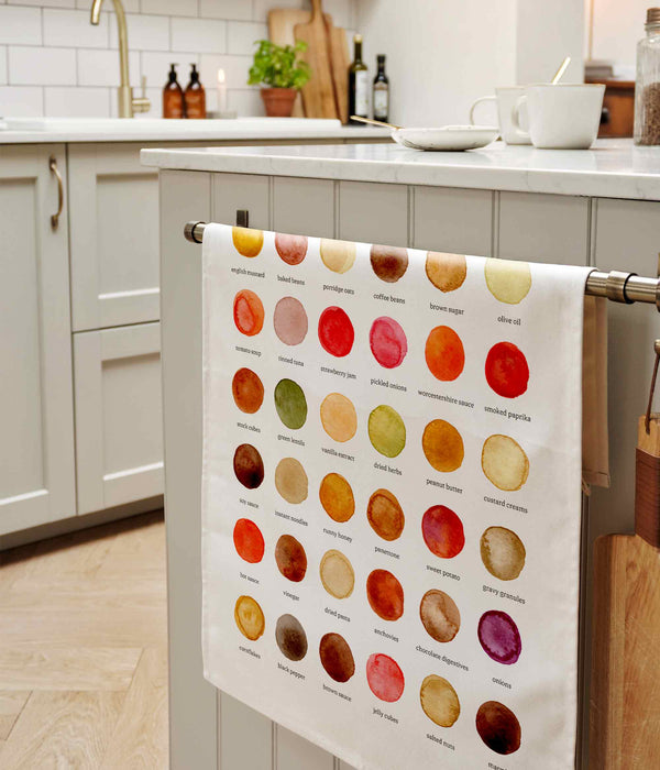 The Colours of The Pantry Cotton Tea Towel