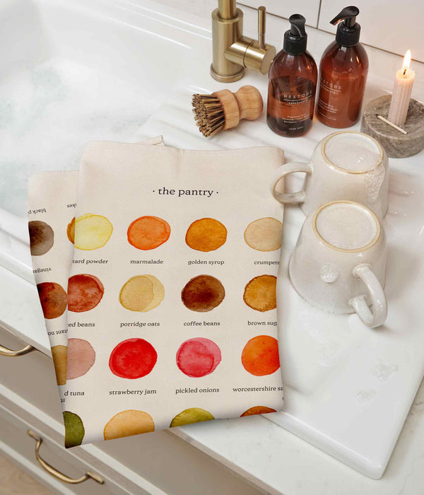 The Colours of The Pantry Cotton Tea Towel