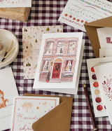 Watercolour Christmas Streamers Card