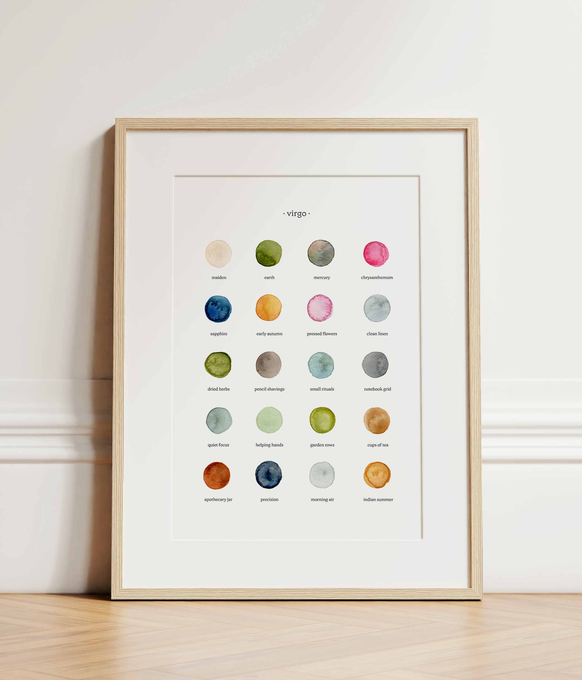 The Colours of Virgo Print – bytillyillustration