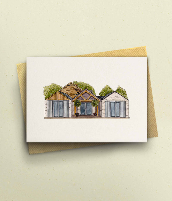 Custom Watercolour Wedding Venue Card