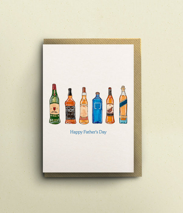 Whisky Bottles Father's Day Card