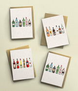 Bottle Cards Multipack - 8 Cards - bytillyillustration