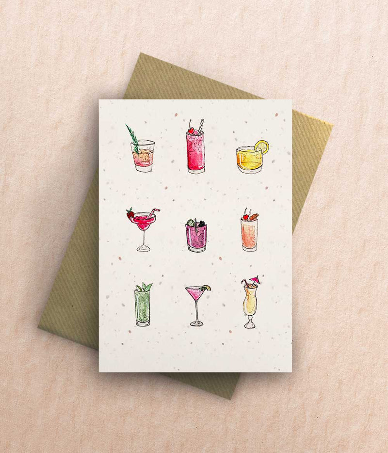 Mixed Cocktails Card