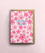 Pink Daisy Thank You Card